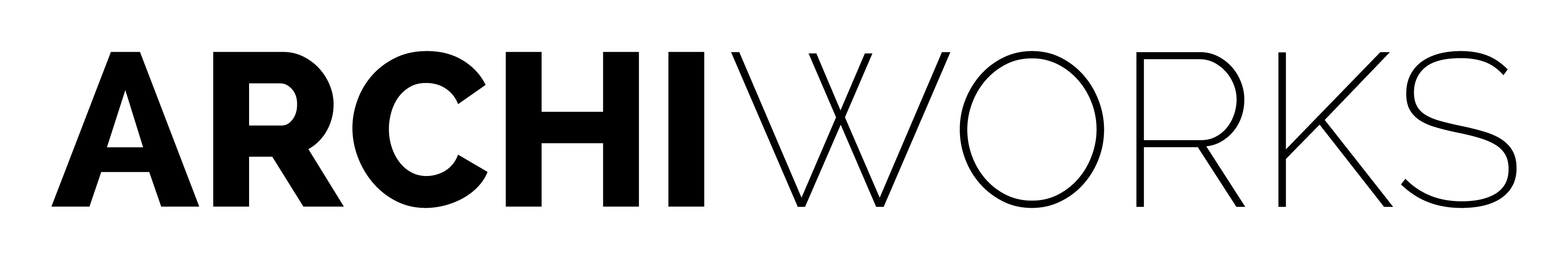 Logo Archiworks – Karol Dzik, pracownia projektowa specjalizująca się w aranżacji biur, sklepów i siłowni.