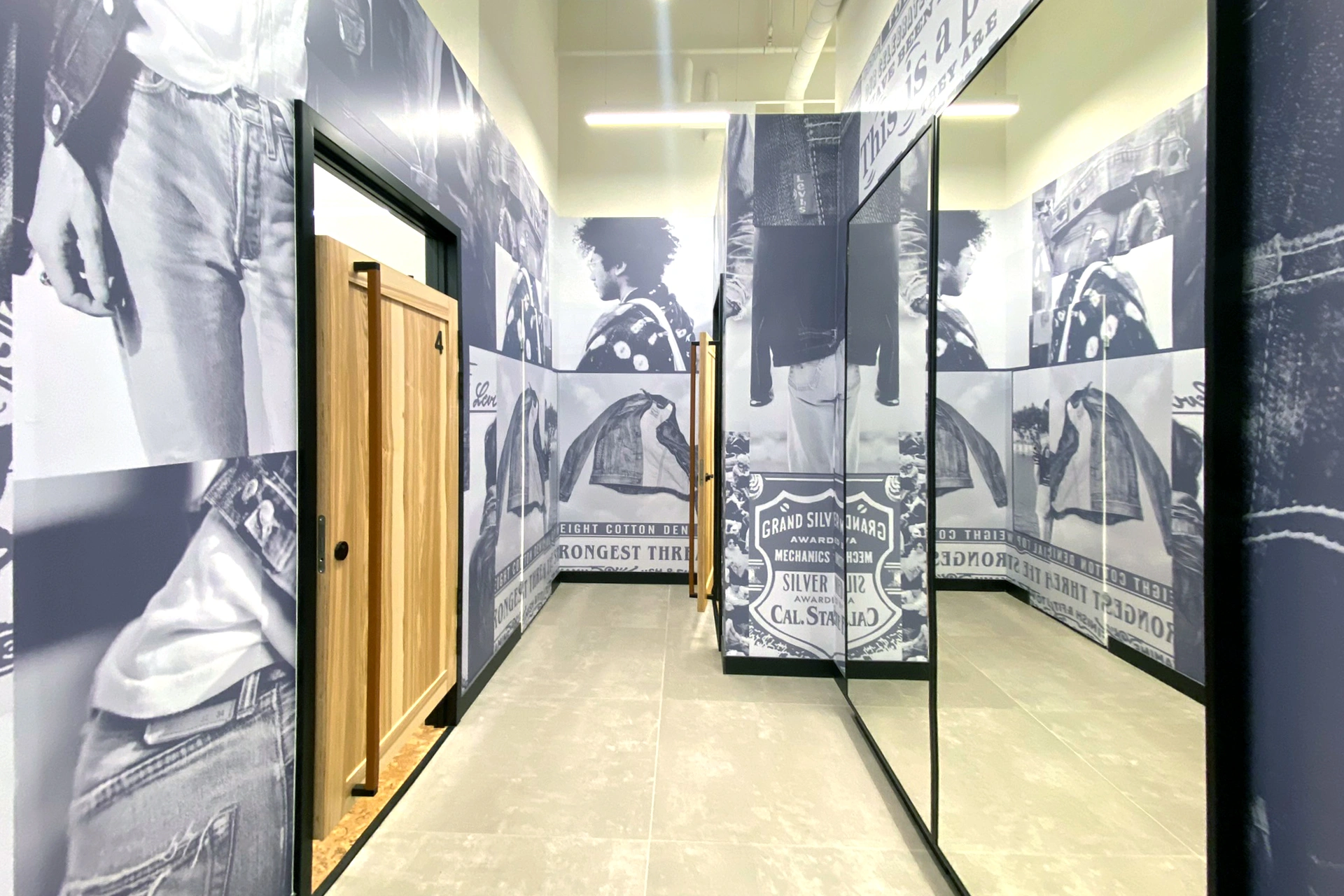 archiworks-levis-sklep-szczecin-Galeria Korona-przebieralnie